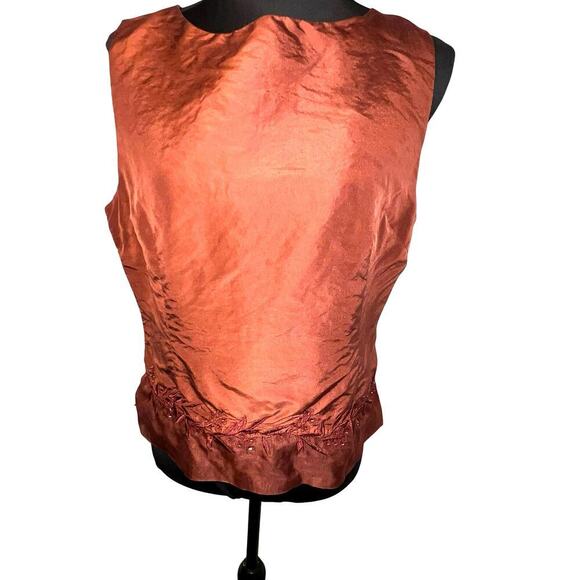 Anne Carson ladies size10 silk sequin lined rear zip Fairy goth vintage tank top - Picture 6 of 16